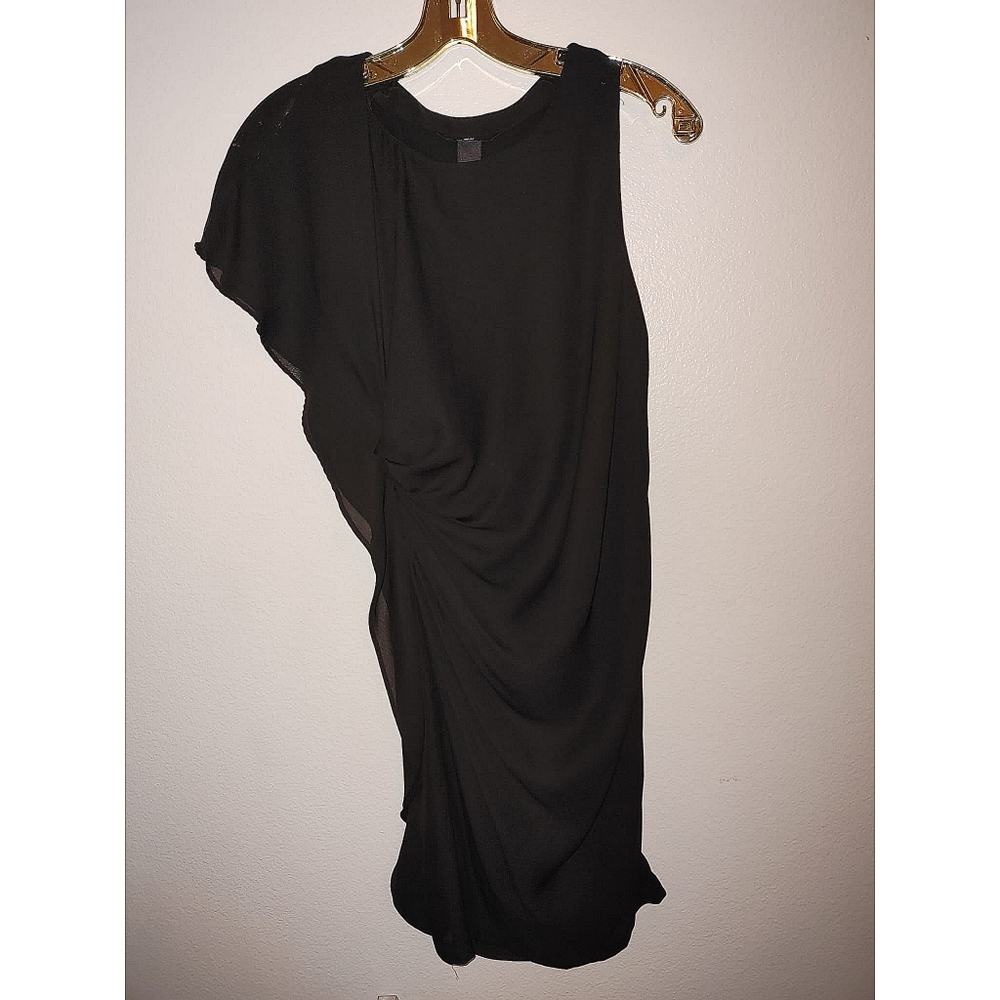 H&M Black Cocktail Draped Dress